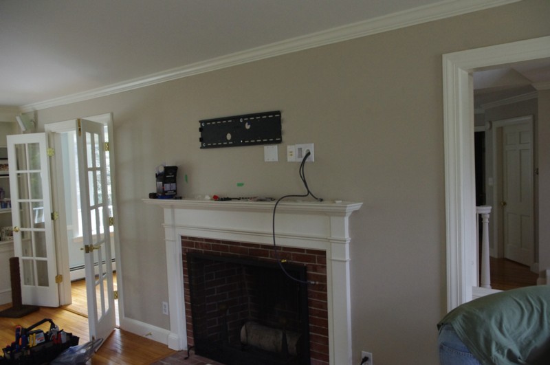 Tv Mount shown for TV Mounted over fireplace